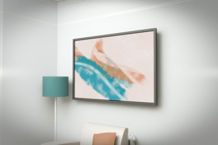 Descending Sweep — Gestural color fields, palette 1