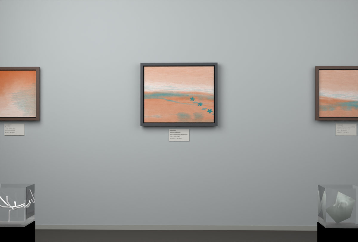 Receding Shore · Blossom Drift · gallery context room view
