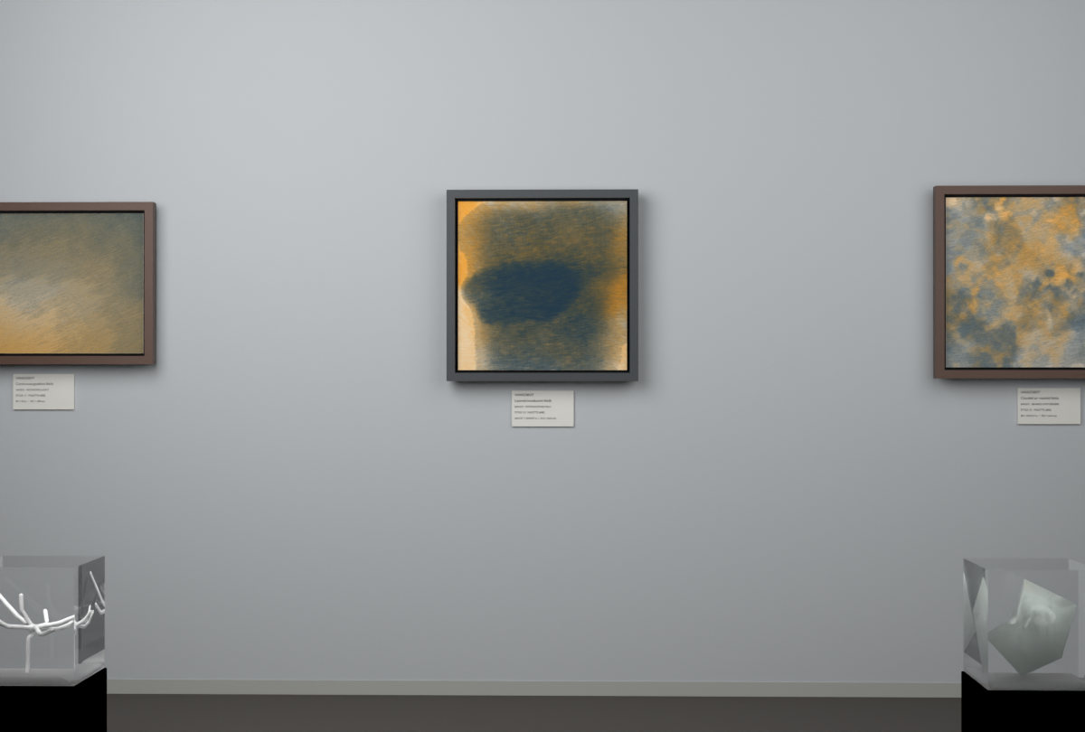 Interlocking Veils · gallery context room view