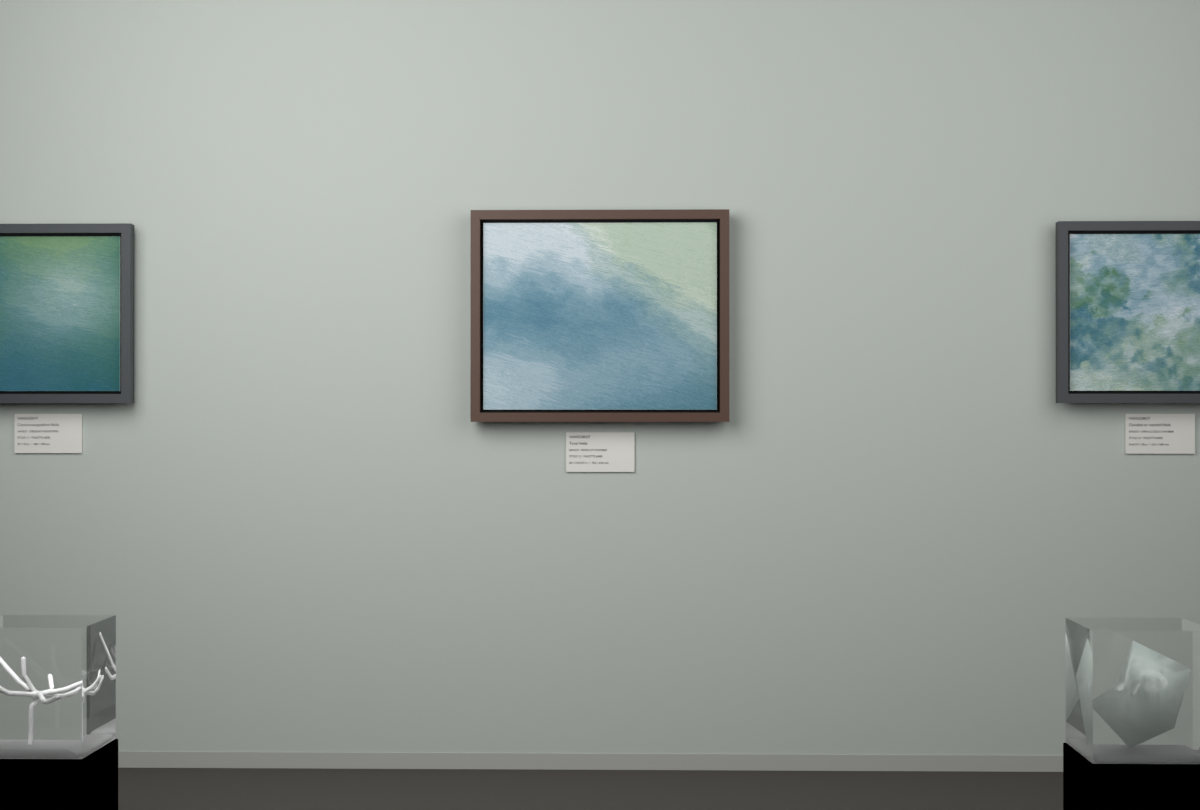Edge-Lit Chamber · gallery context room view