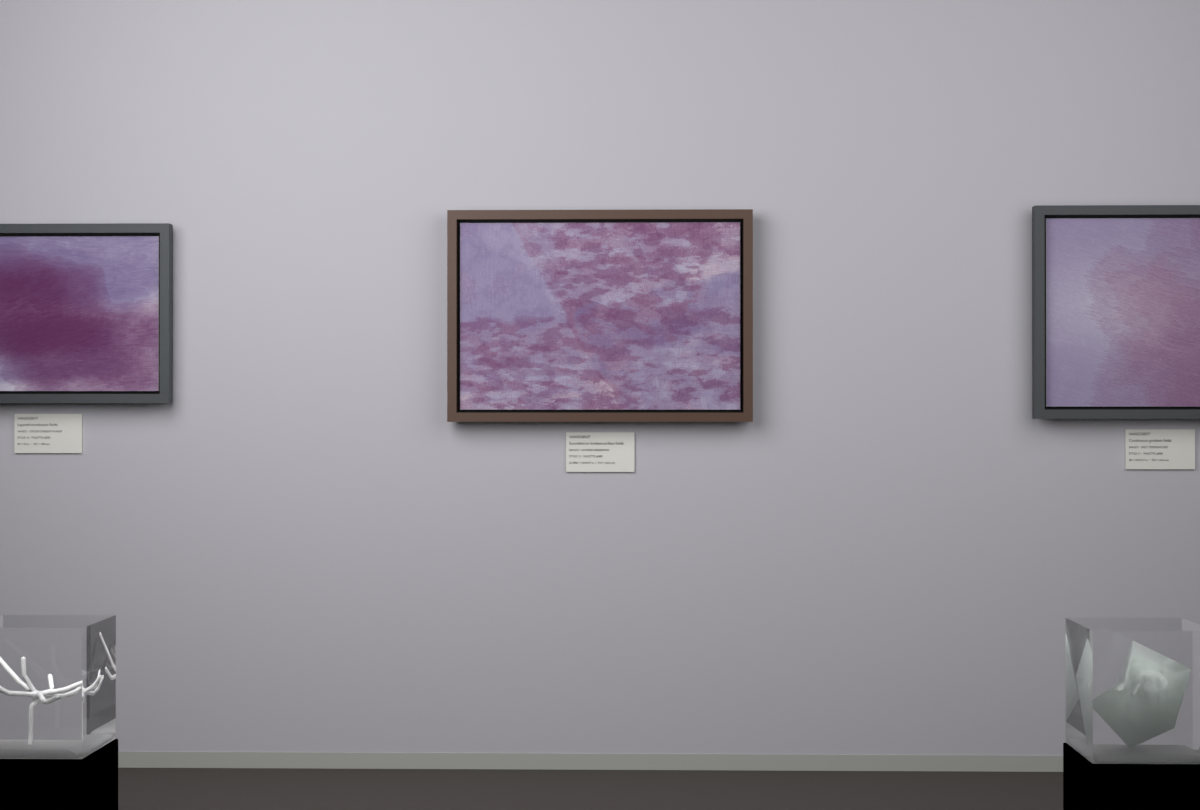 Layered Abrasions · gallery context room view