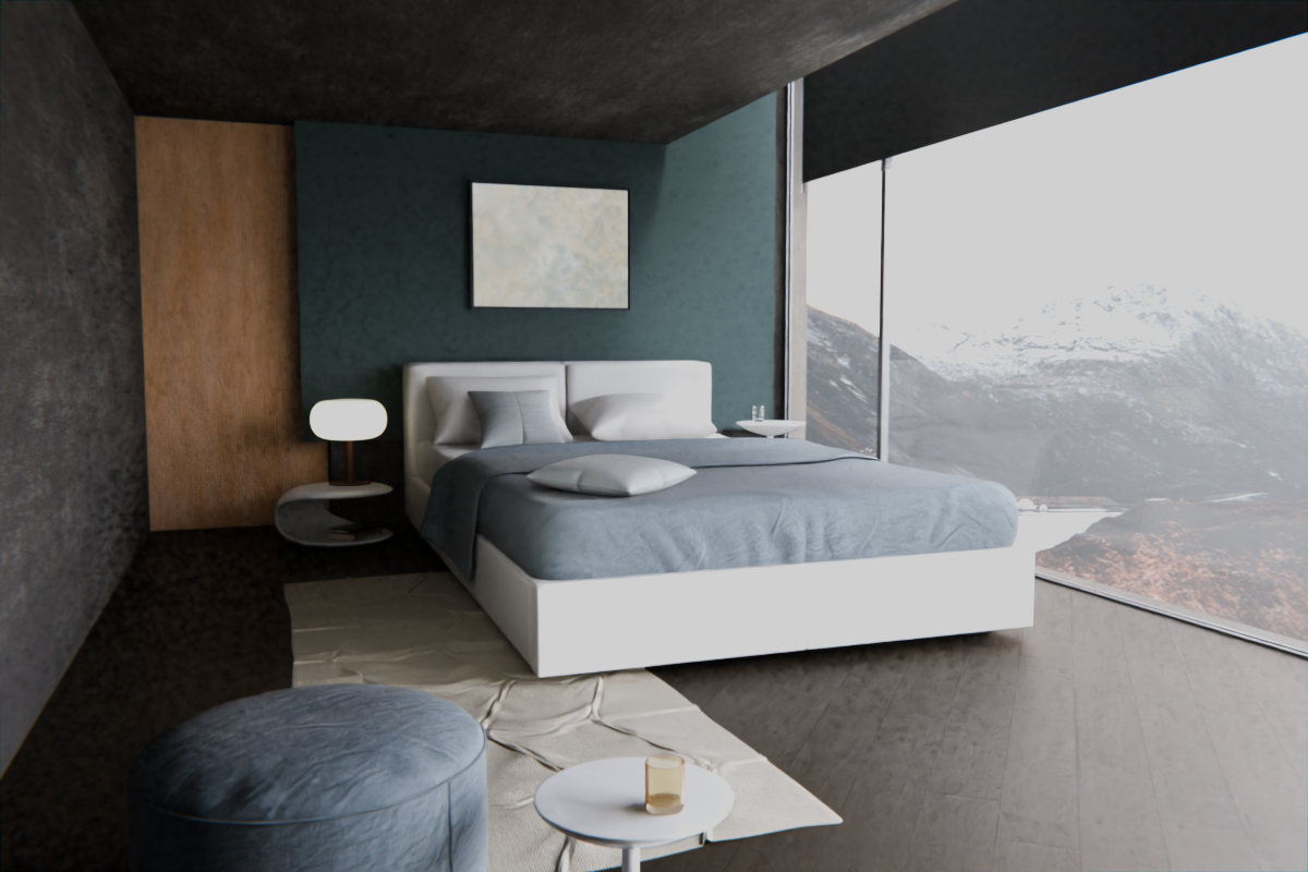 Open Cloud Chamber · over bed room view