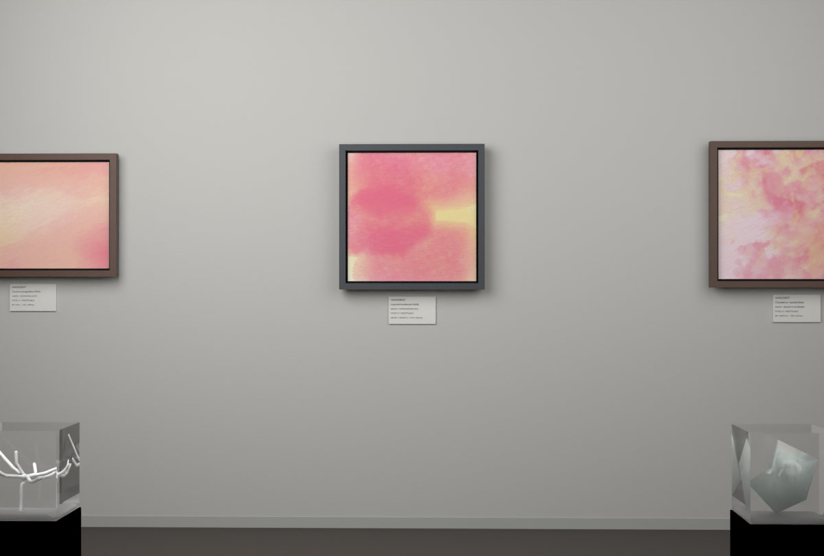 Interlocking Veils · gallery context room view