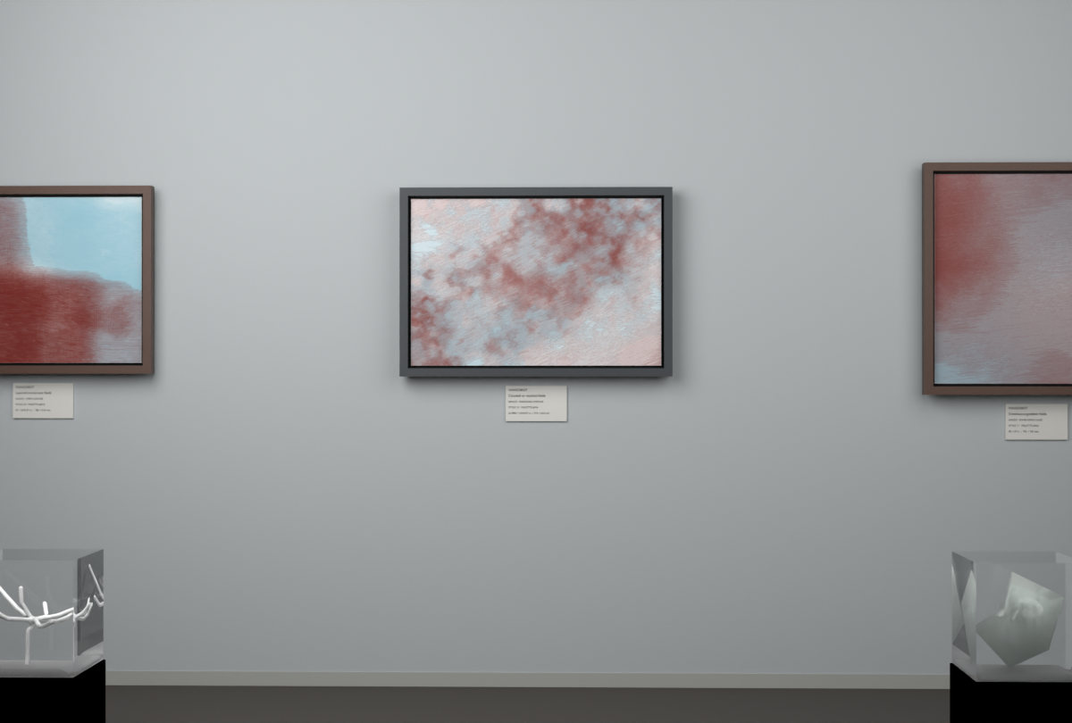 Diagonal Vapour · gallery context room view