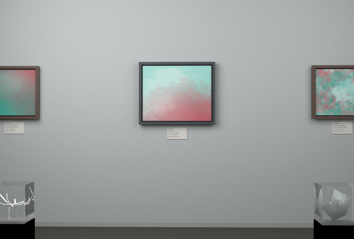 Edge-Lit Chamber · gallery context room view