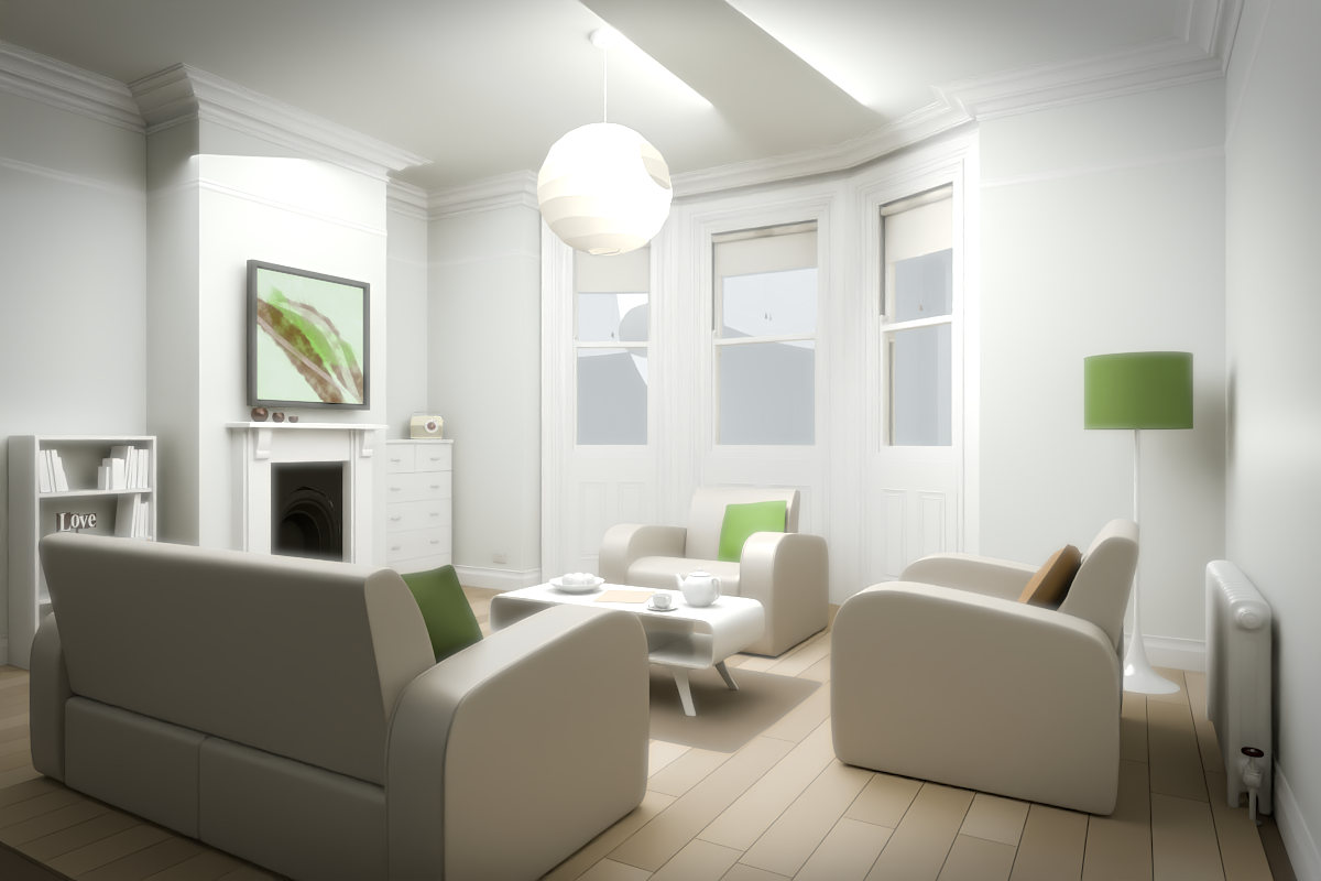 Descending Sweep · white original room view