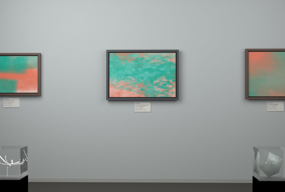 Layered Abrasions · gallery context room view