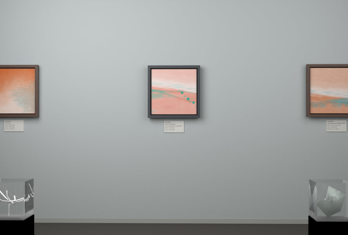 Receding Shore · Blossom Drift · gallery context room view