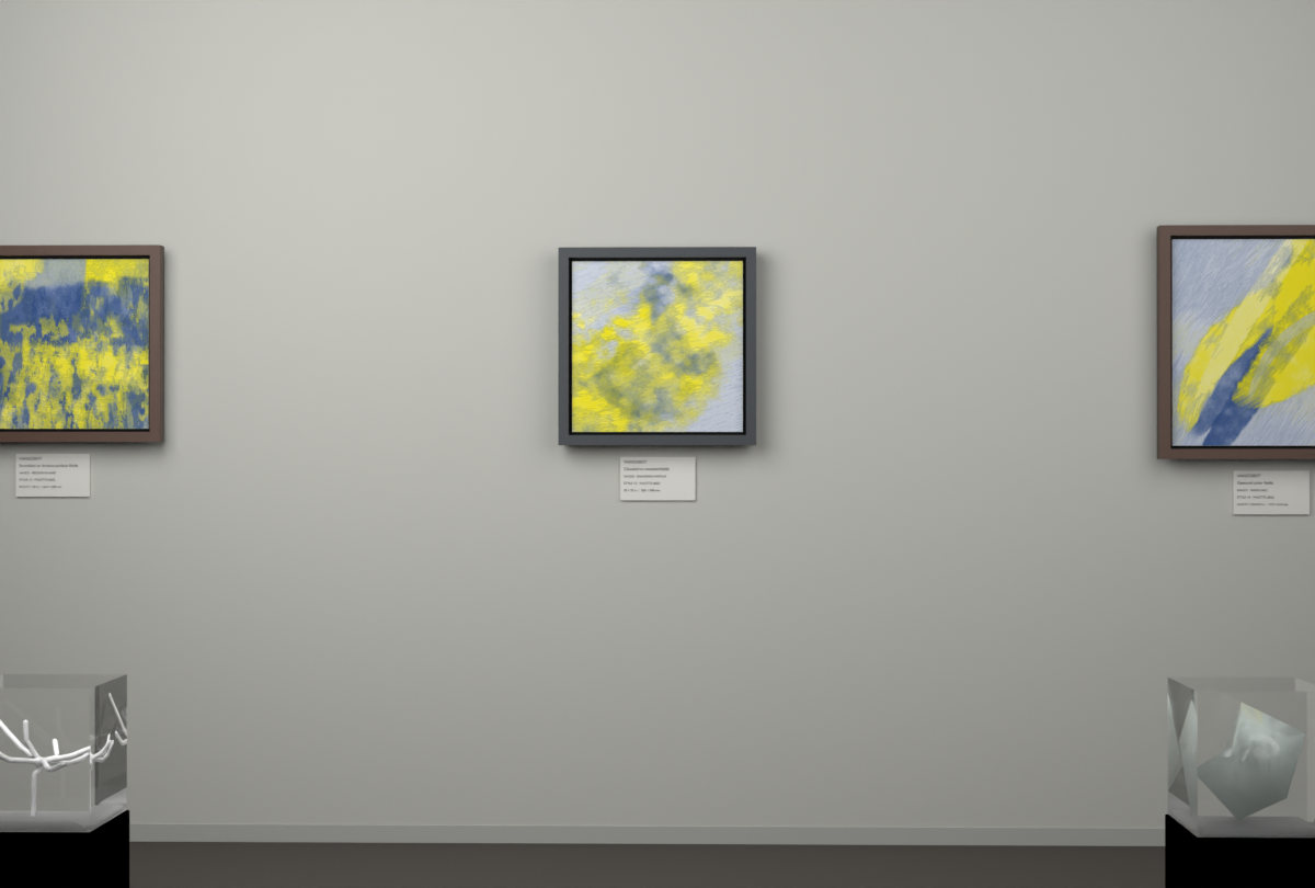 Diagonal Vapour · gallery context room view