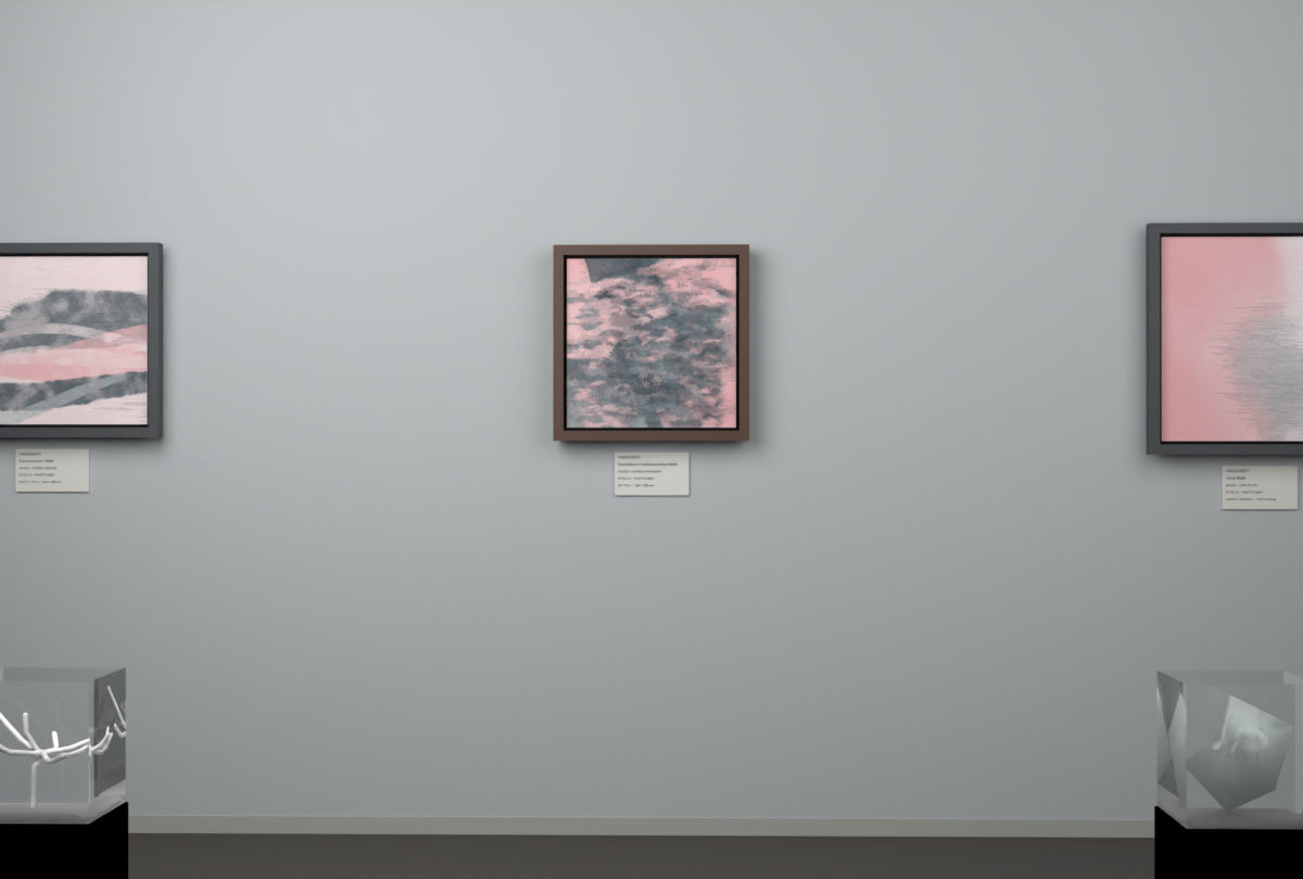 Layered Abrasions · gallery context room view