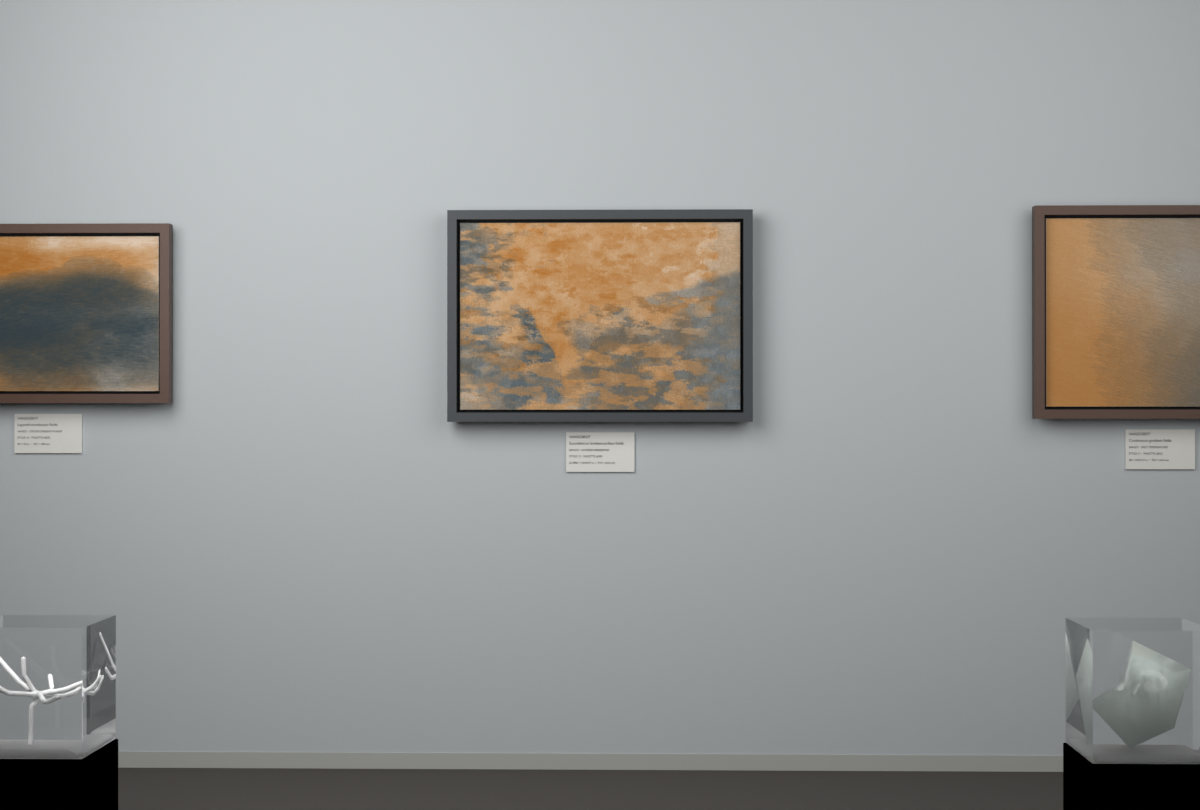 Layered Abrasions · gallery context room view