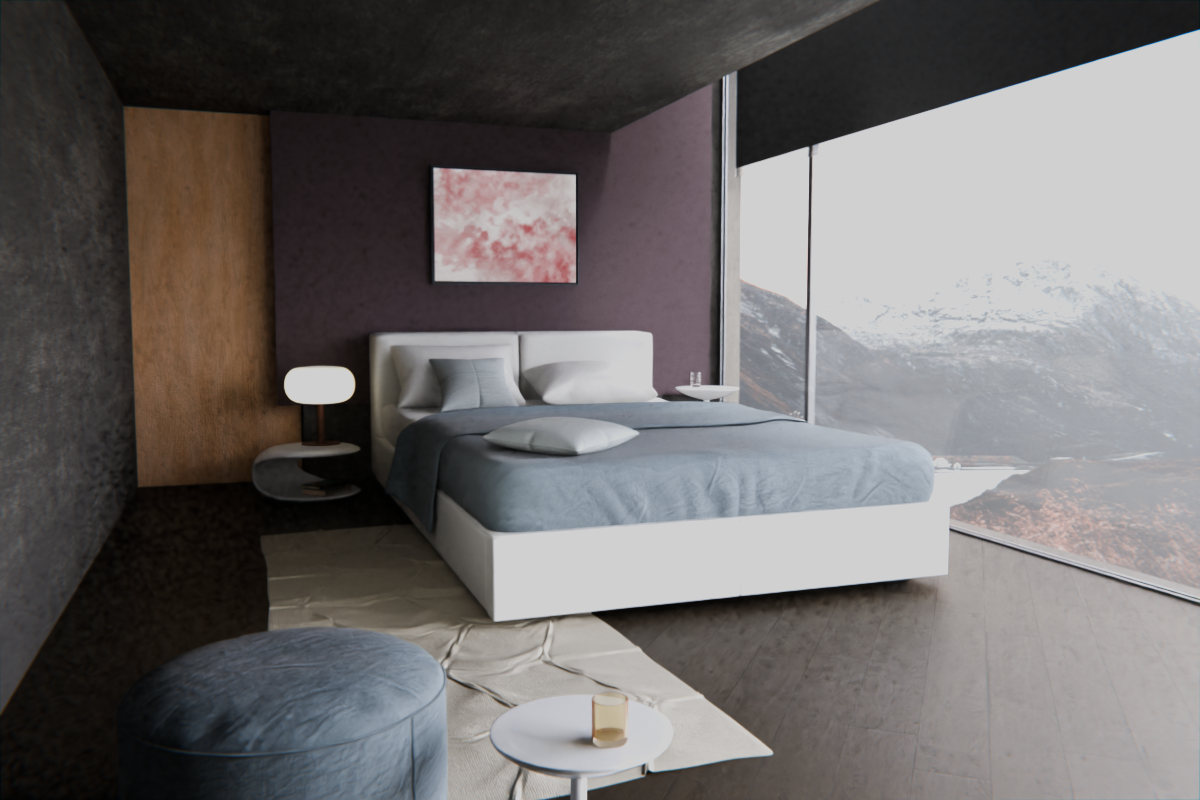 Open Cloud Chamber · over bed room view