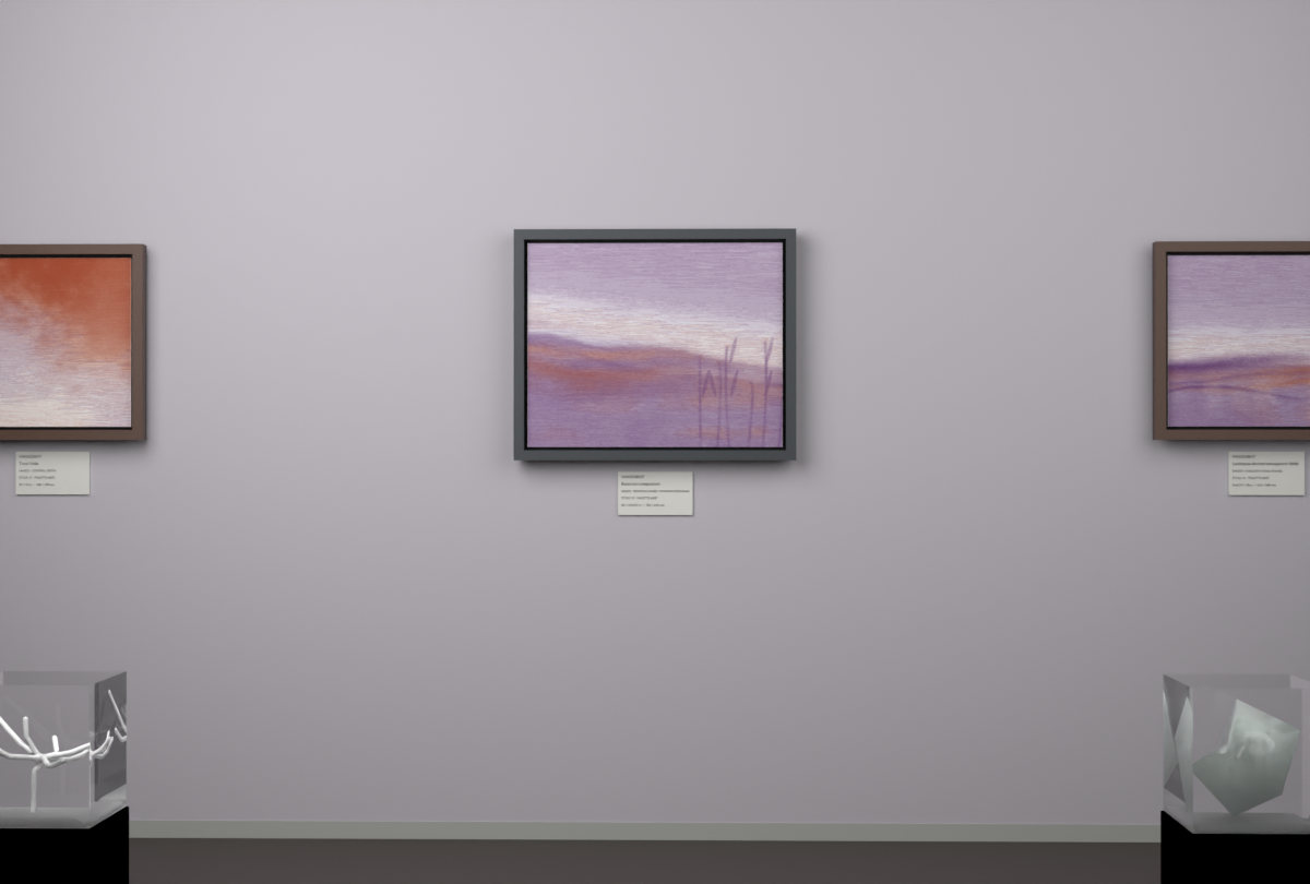 Receding Shore · Morning Reed Bank · gallery context room view