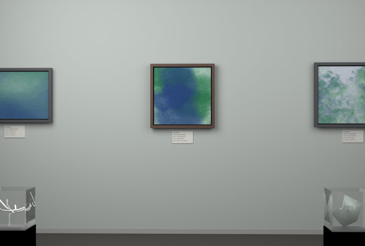 Interlocking Veils · gallery context room view