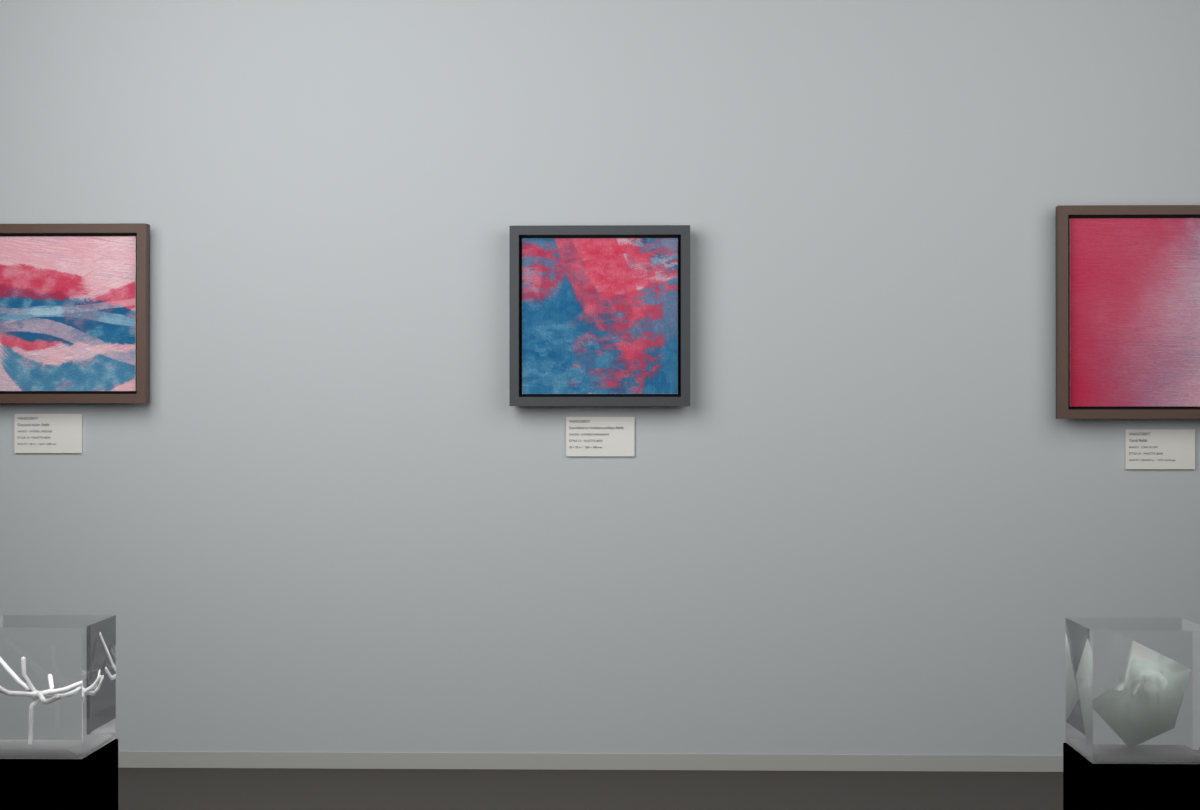 Layered Abrasions · gallery context room view