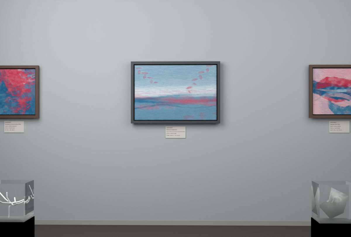 Shallow Tidal Planes · Veiled Canopy Bend · gallery context room view