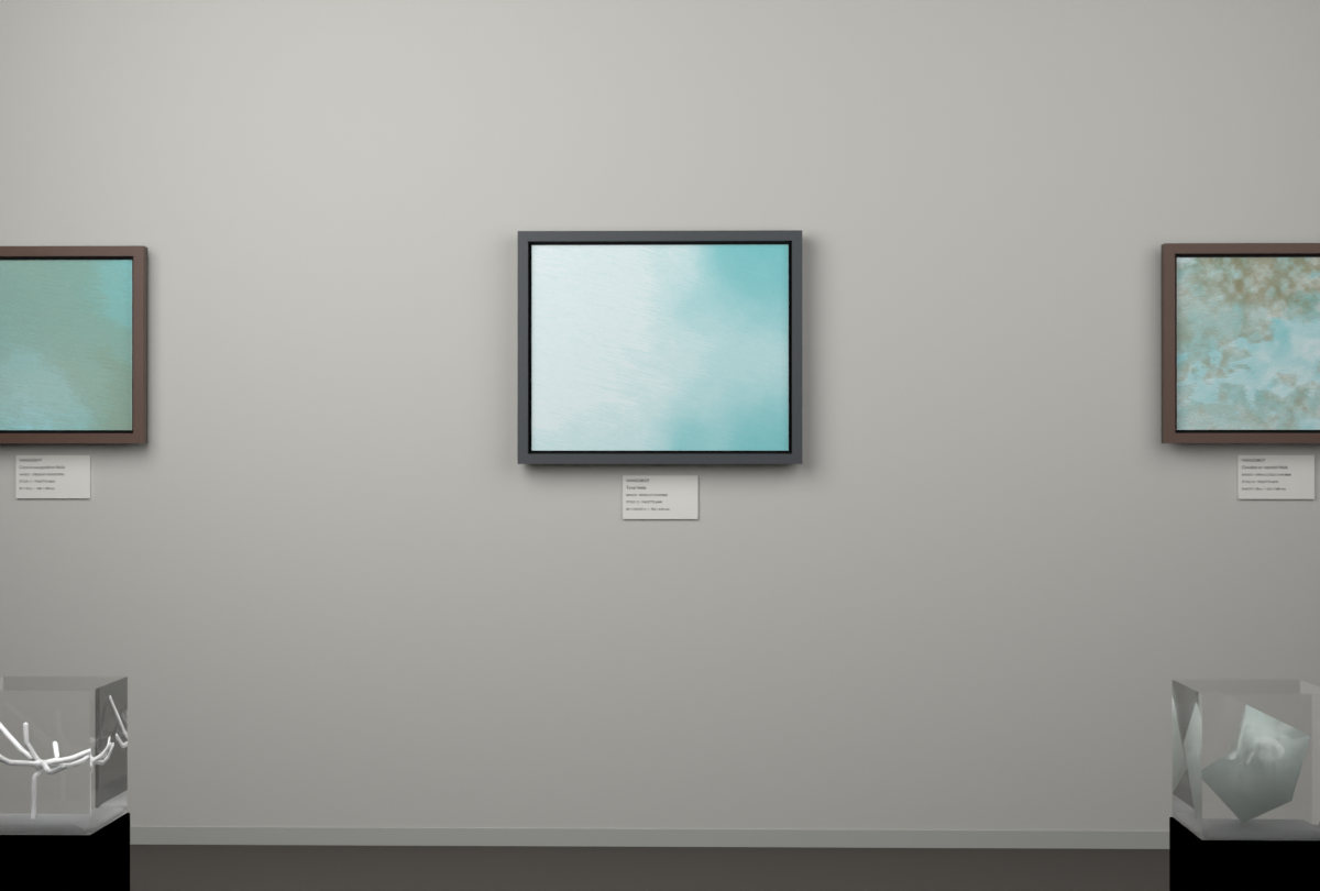 Edge-Lit Chamber · gallery context room view