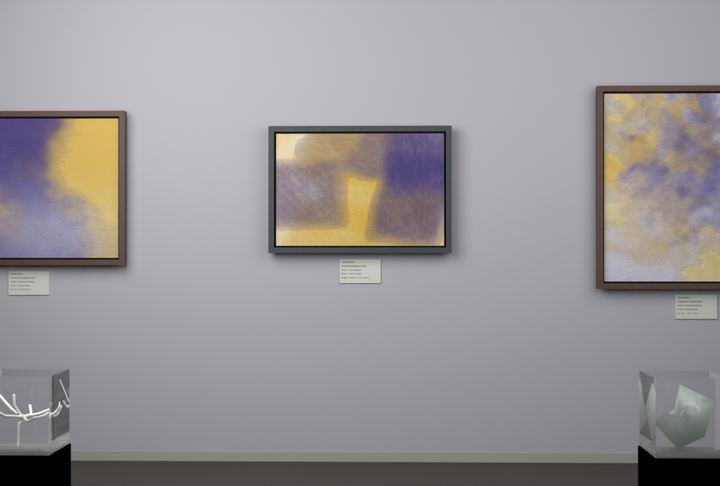 Tall Passages — Layered translucent fields, palette 42