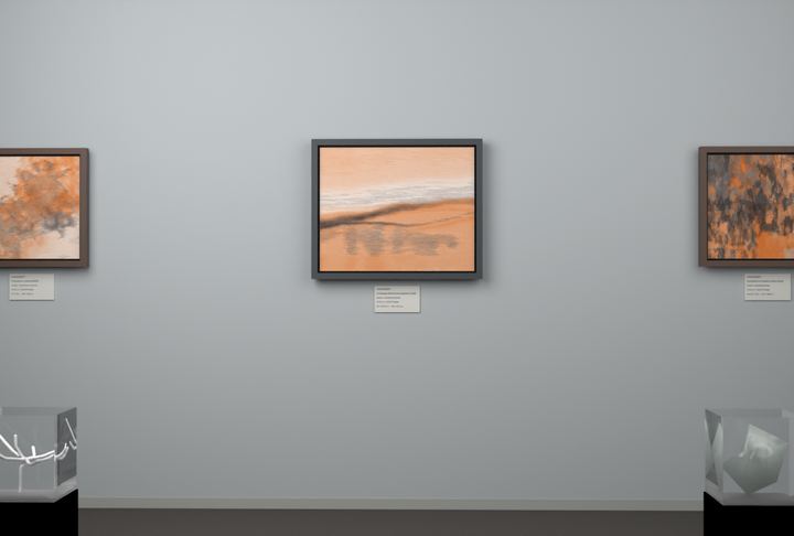 Receding Shore — Landscape-derived atmospheric fields, palette 46