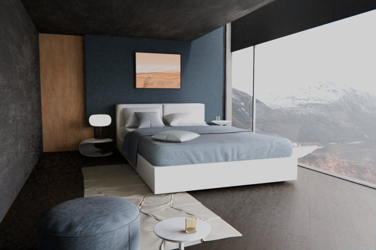 Broken Distant Bank · Fern Near Shore · over bed room view