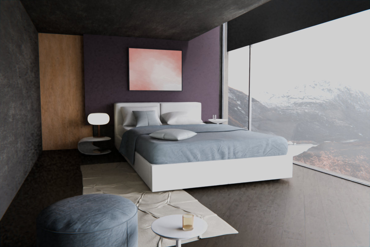 Edge-Lit Chamber · over bed room view