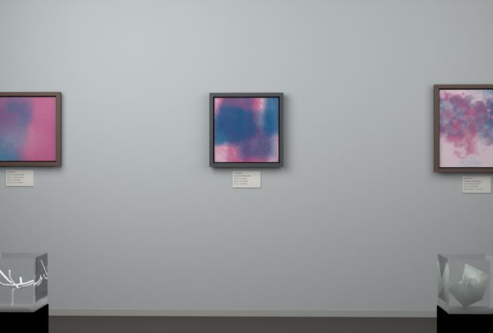 Tall Passages — Layered translucent fields, palette 48