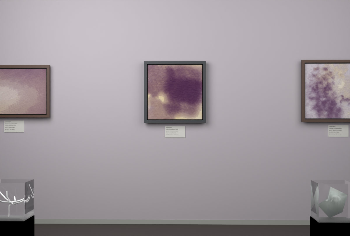 Interlocking Veils · gallery context room view