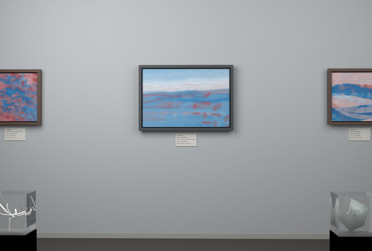 Low Estuary · Broad Leaves At Dusk · gallery context room view