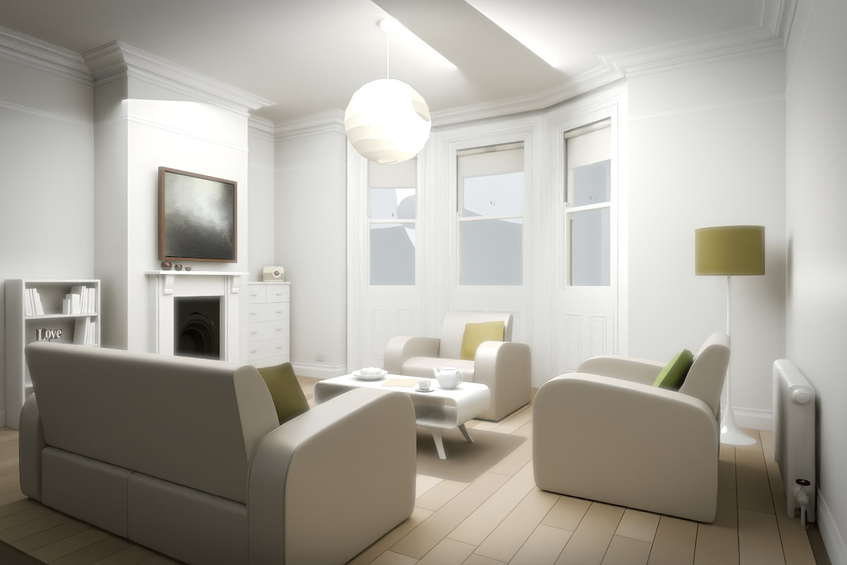 Enveloping Haze · white original room view