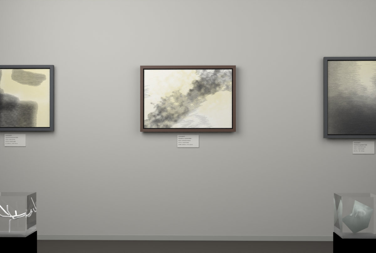 Diagonal Vapour · gallery context room view