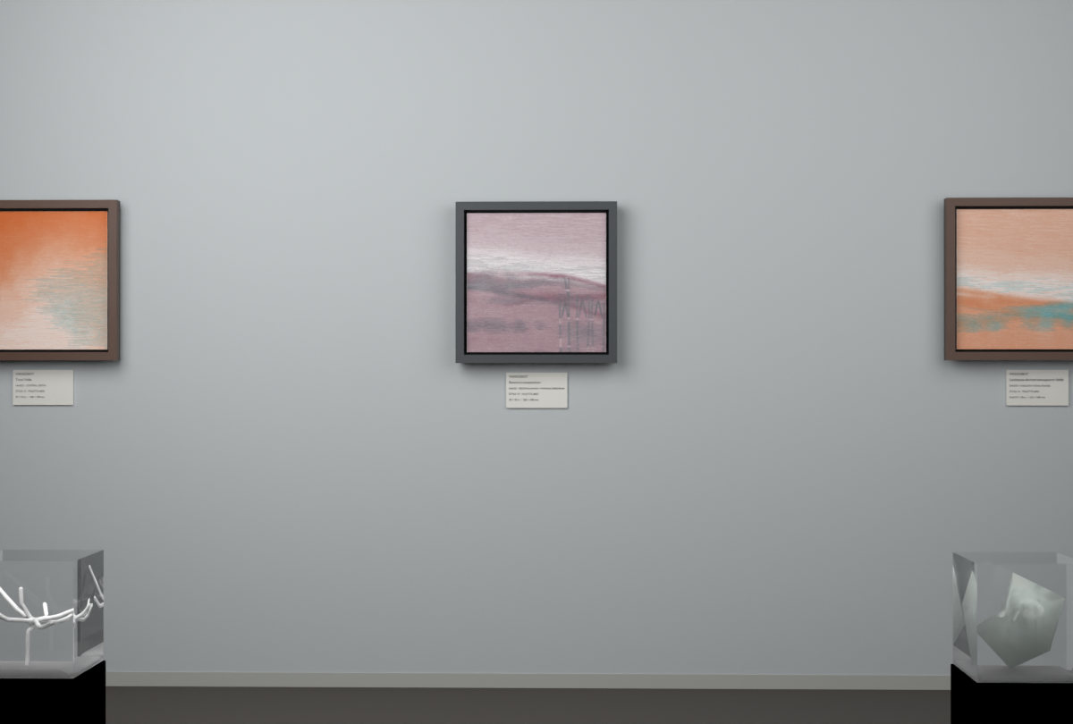 Receding Shore · Morning Reed Bank · gallery context room view