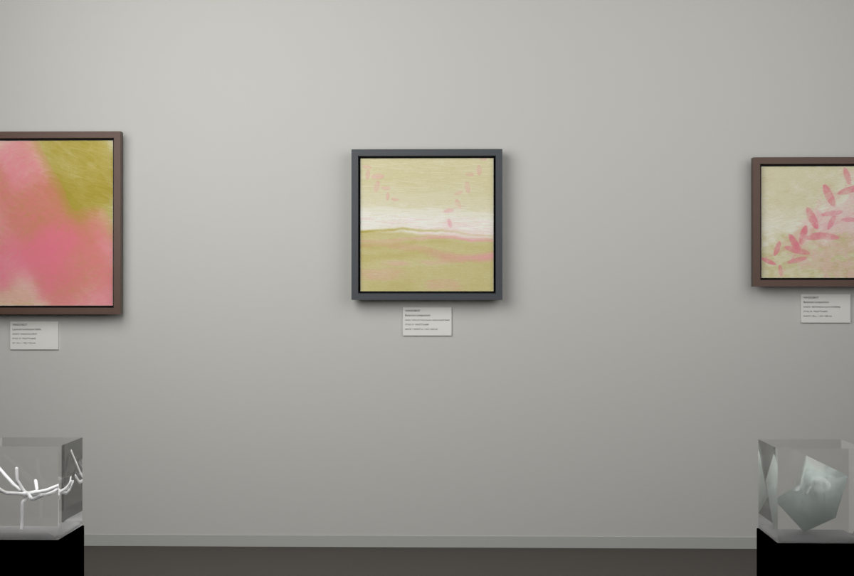 Shallow Tidal Planes · Veiled Canopy Bend · gallery context room view