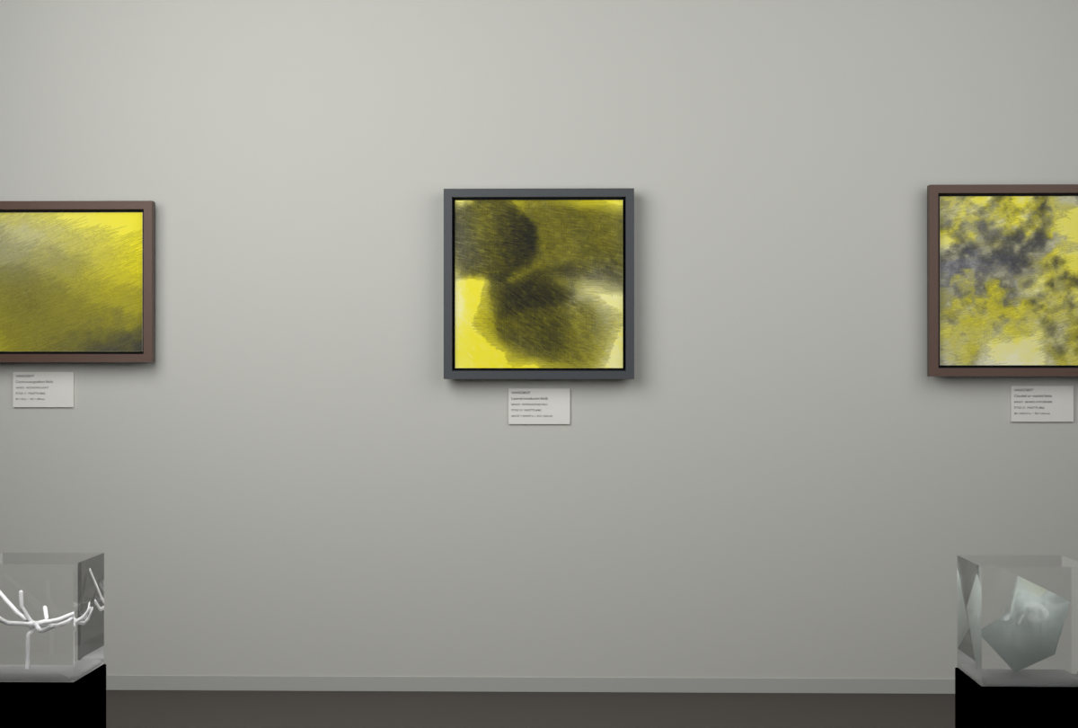 Interlocking Veils · gallery context room view