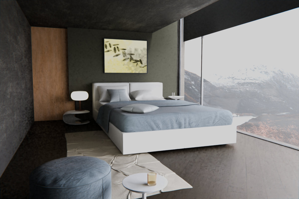 Botanical Luminous Olive · over bed room view
