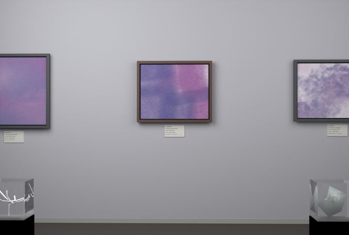 Open Centre — Layered translucent fields, palette 64