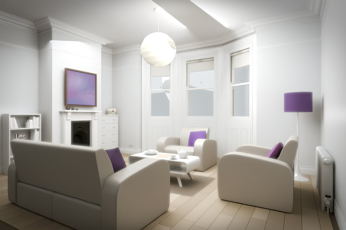 Enveloping Haze · white original room view