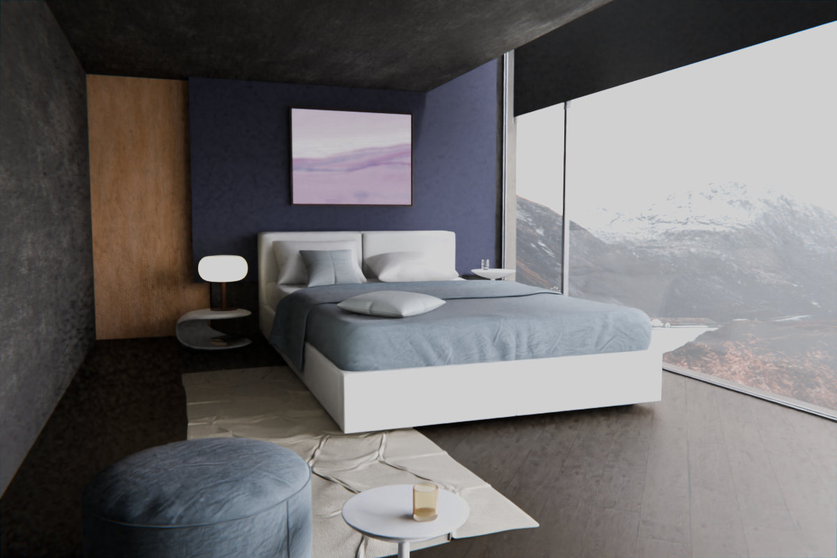 Receding Shore · over bed room view