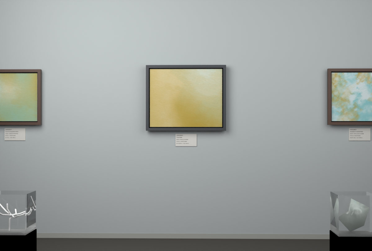 Edge-Lit Chamber · gallery context room view
