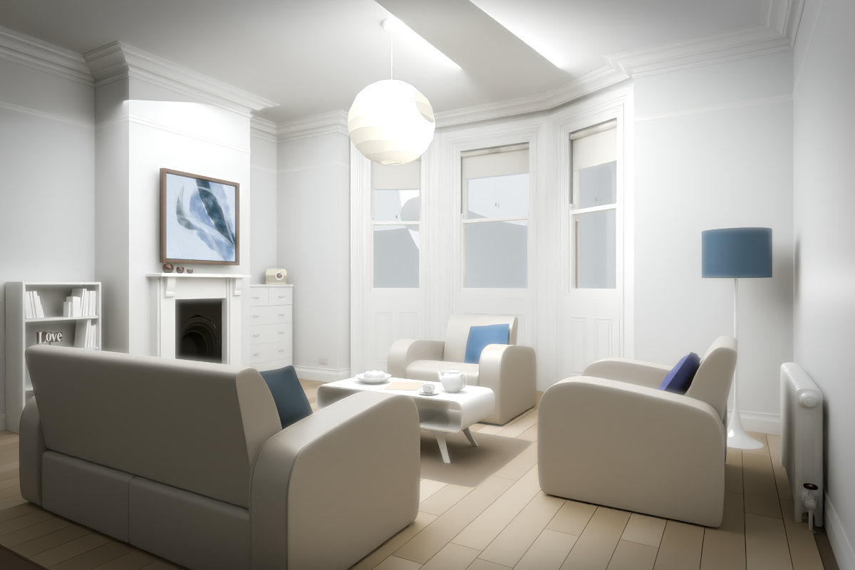 Descending Sweep · white original room view