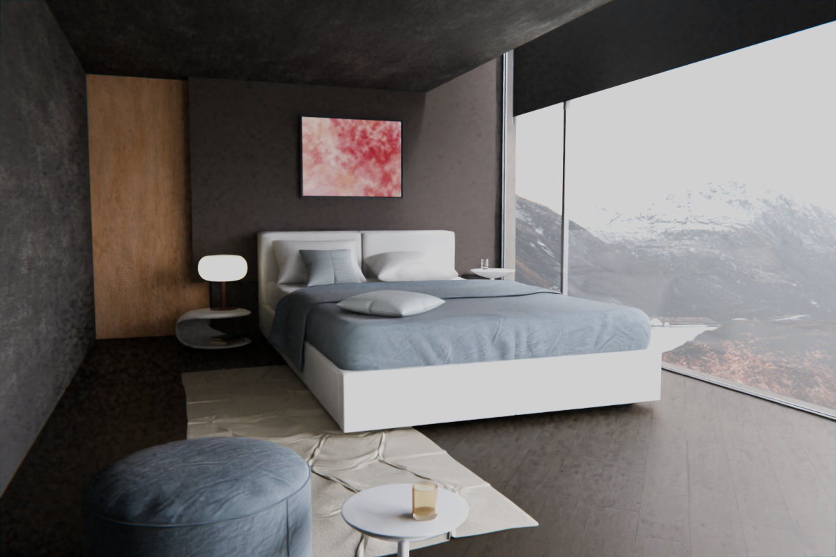Open Cloud Chamber · over bed room view