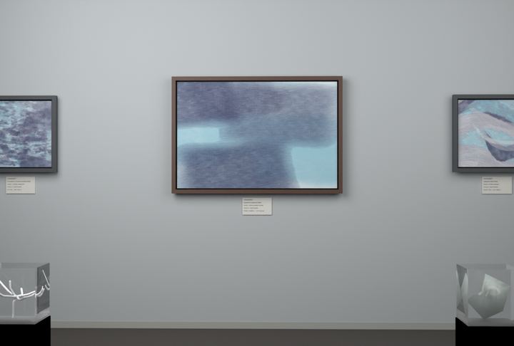 Cross-Current Planes — Layered translucent fields, palette 75