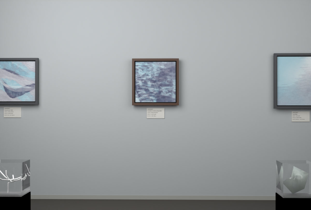 Layered Abrasions · gallery context room view