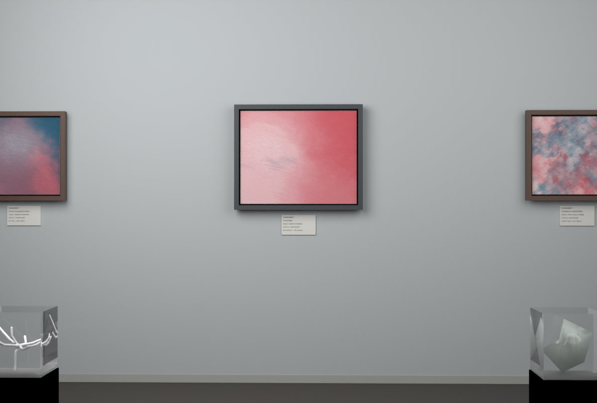 Edge-Lit Chamber · gallery context room view
