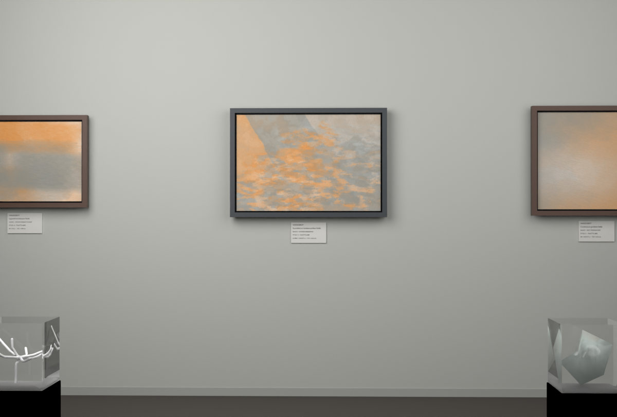 Layered Abrasions · gallery context room view