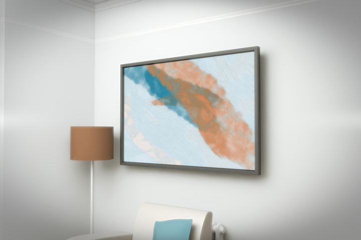 Descending Sweep — Gestural color fields, palette 85