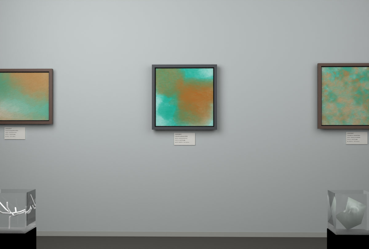 Interlocking Veils · gallery context room view