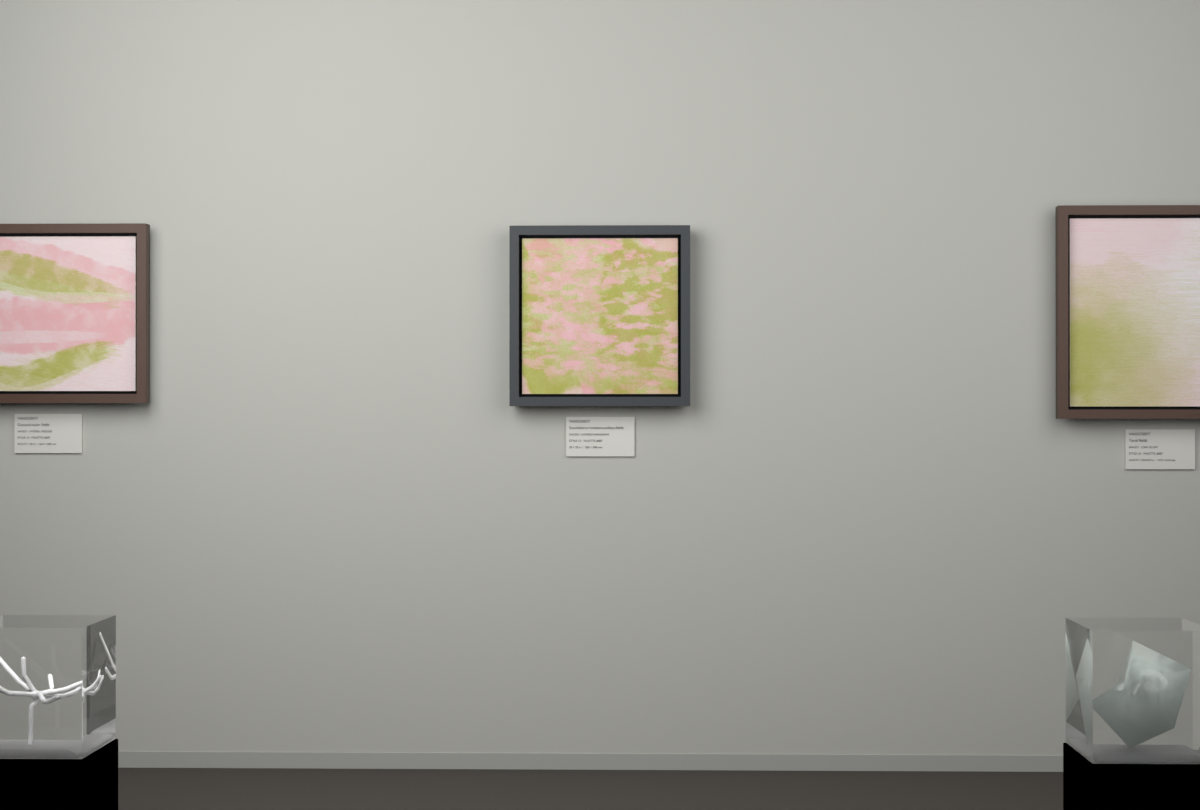 Layered Abrasions · gallery context room view