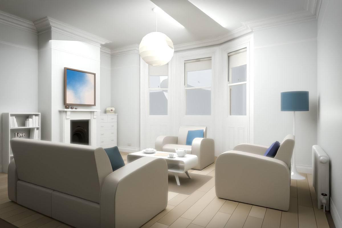 Enveloping Haze · white original room view