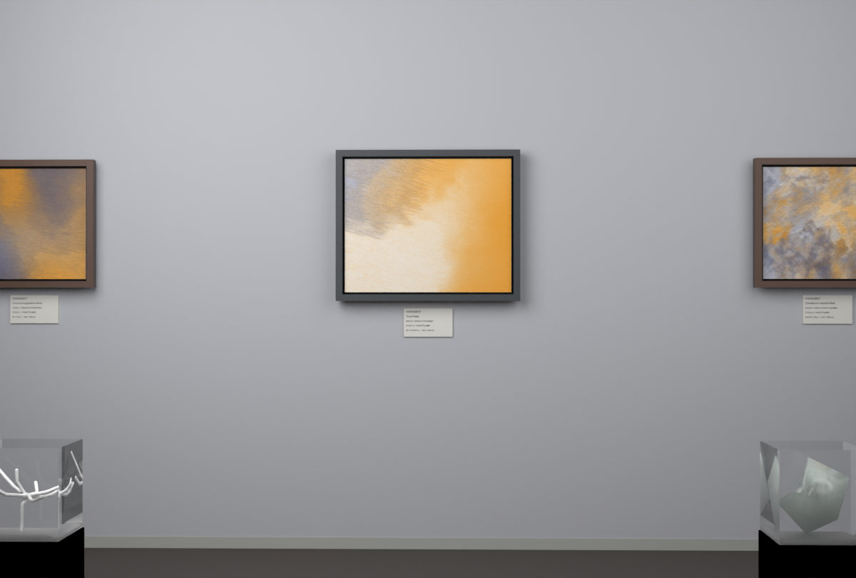 Edge-Lit Chamber · gallery context room view