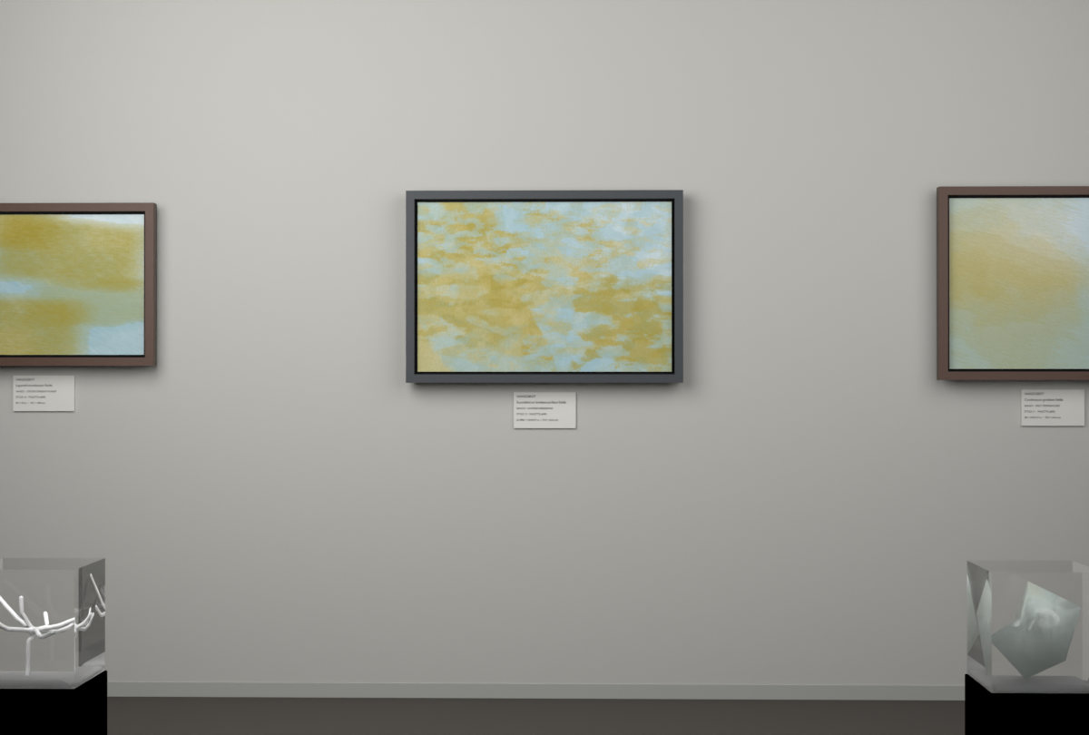 Layered Abrasions · gallery context room view